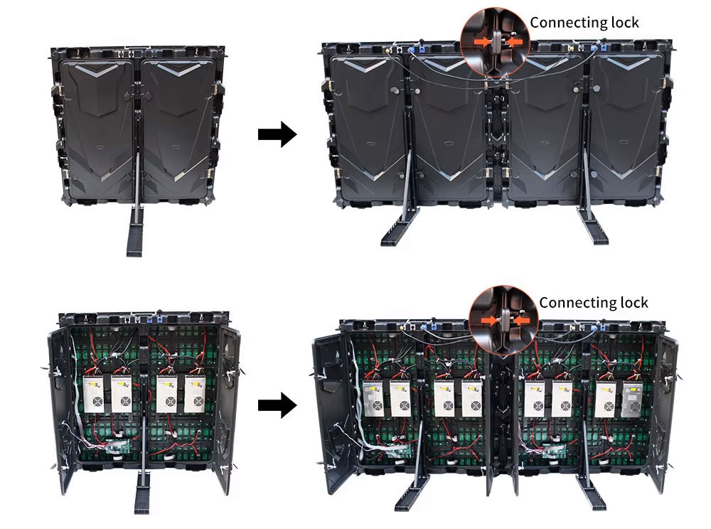 Perimeter LED modular assembly with individual module latches
